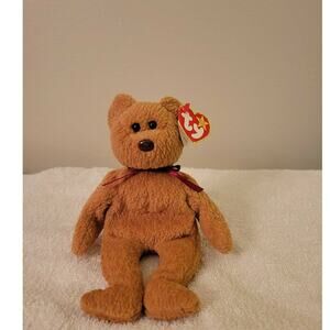 Vintage Rare Retired TY Beanie Babies 'CURLY' The Bear Many Errors MWMT